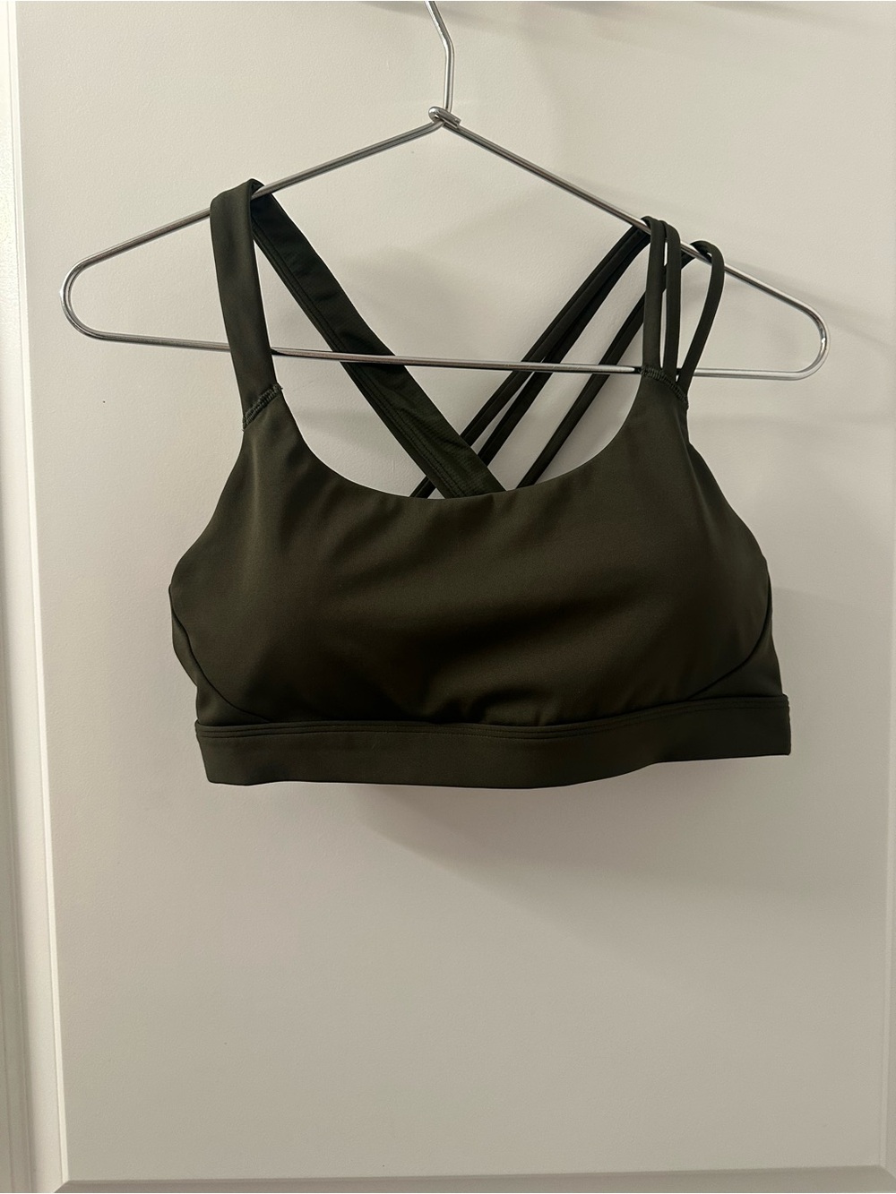 Athleta Train Free Sports Bra | Aspen Olive | L